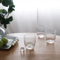 GLASS Venice Stemless Wine Glass/Double Old Fashioned Set of 4 (Clear)