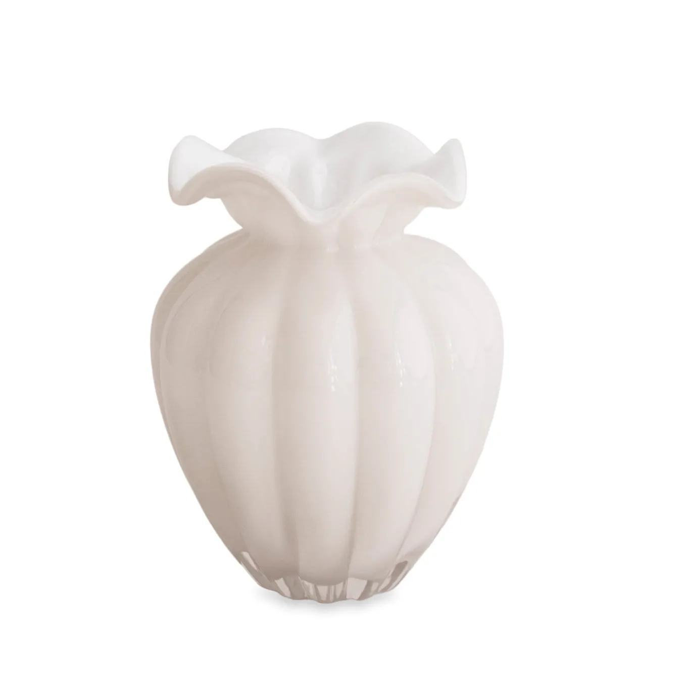 GLASS Vento Large Vase Cream