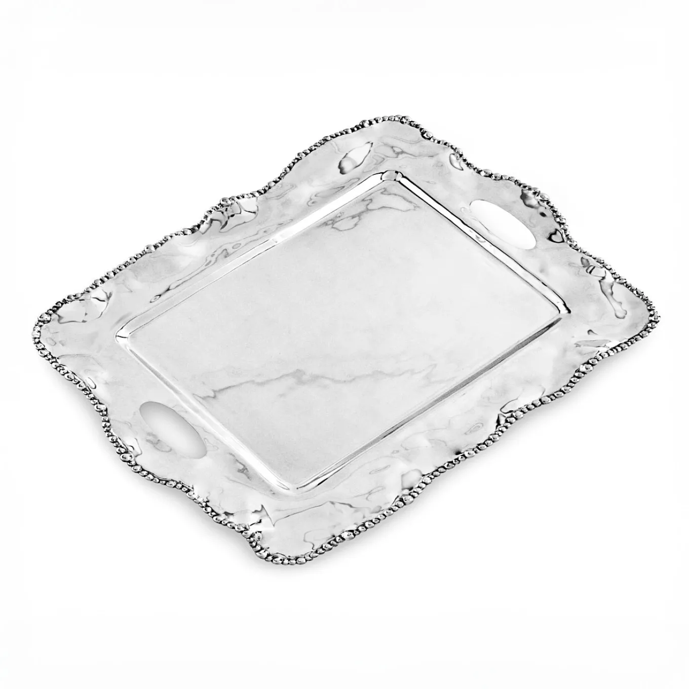 ORGANIC PEARL Kristi Medium Rectangular Tray with Handles