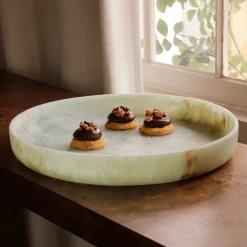 RESIN Giada Round Tray Jade Swirl