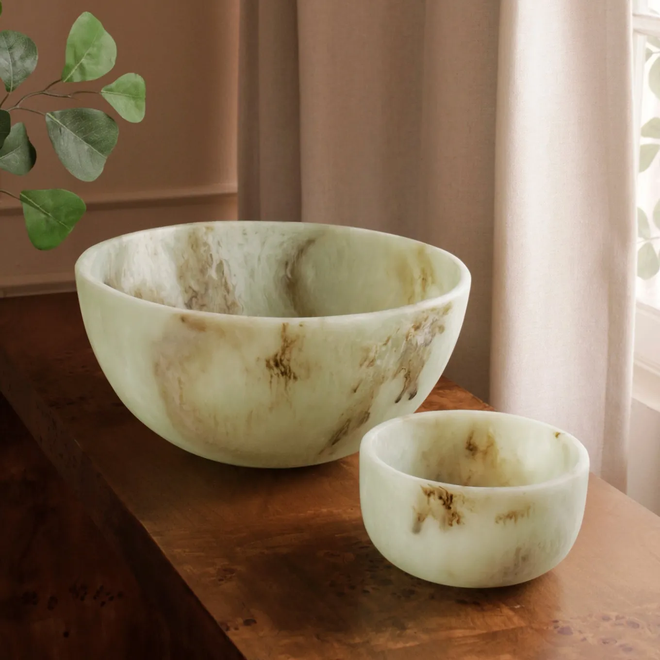 RESIN Giada Small Bowl Jade Swirl