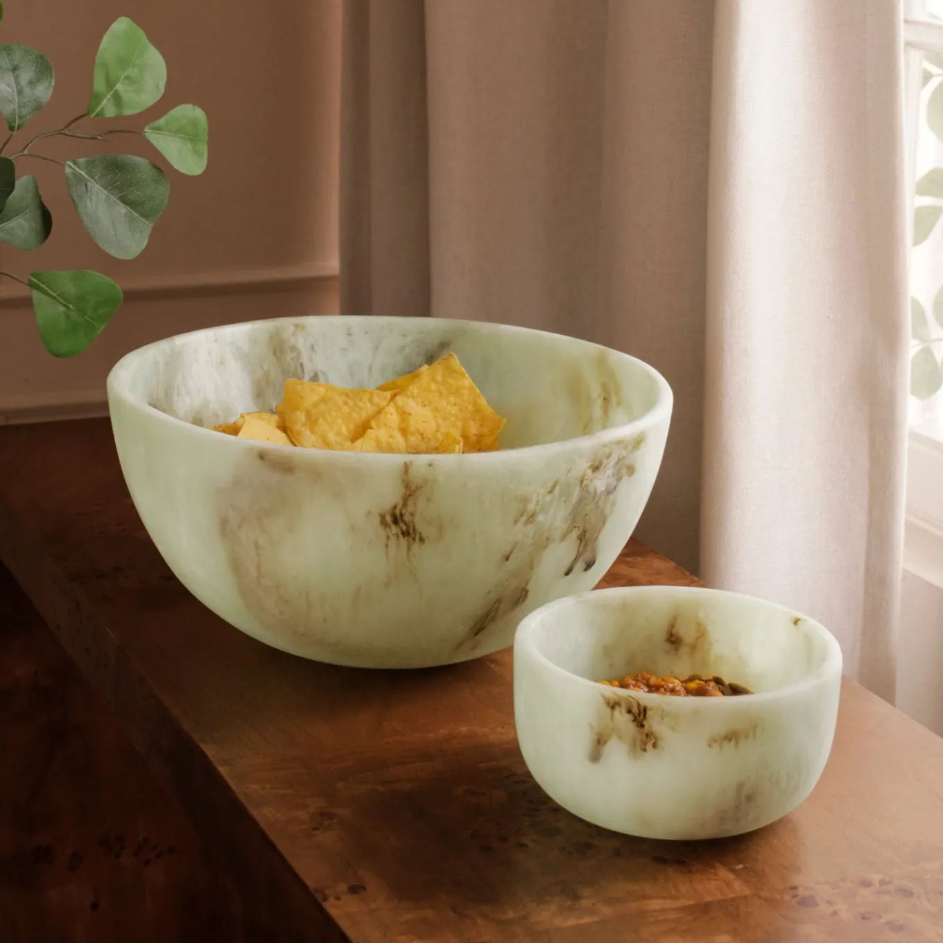 RESIN Giada Small Bowl Jade Swirl