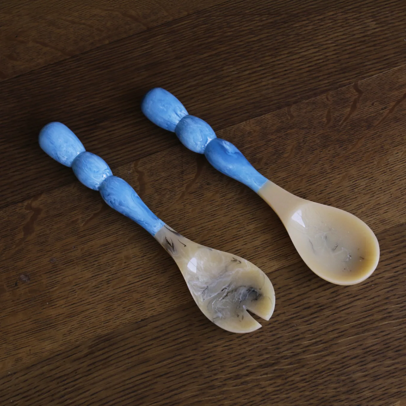 RESIN Rio Bubble Salad Servers (Blue)