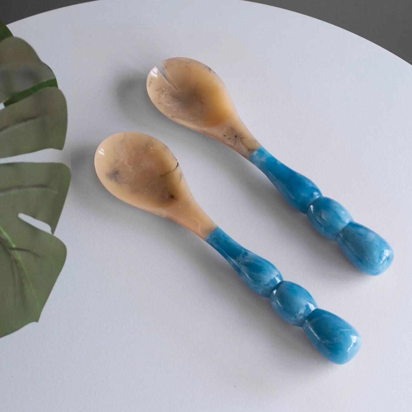 RESIN Rio Bubble Salad Servers (Blue)