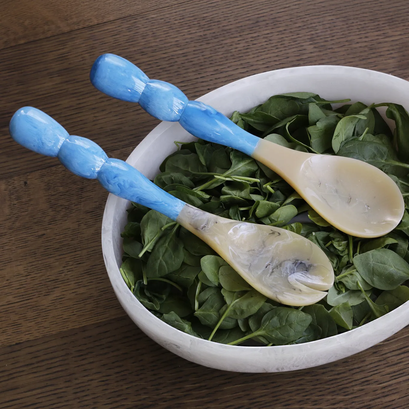 RESIN Rio Bubble Salad Servers (Blue)
