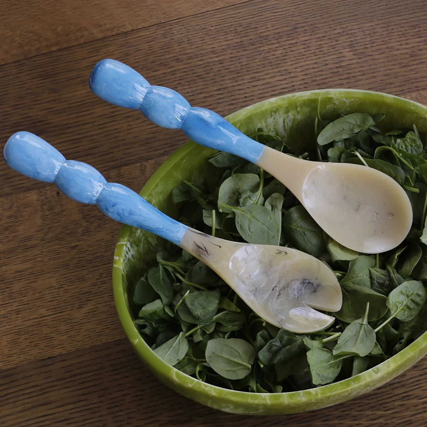 RESIN Rio Bubble Salad Servers (Blue)