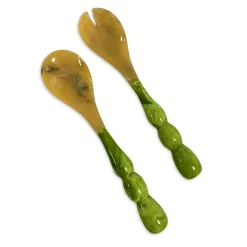 RESIN Rio Bubble Salad Servers (Green)
