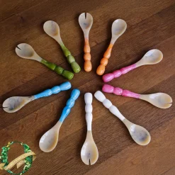 RESIN Rio Bubble Salad Servers (Green)