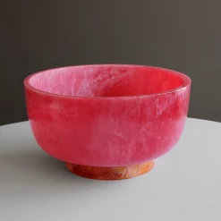 RESIN Rio Large Bowl with Base (Pink and Orange)