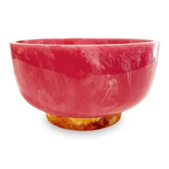 RESIN Rio Large Bowl with Base (Pink and Orange)