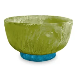 RESIN Rio Small Bowl with Base (Green and Blue)