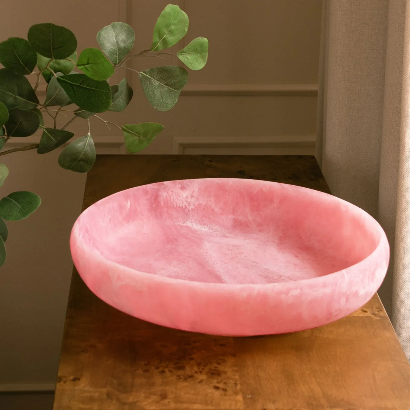 RESIN Sorbet Large Oval Bowl Raspberry