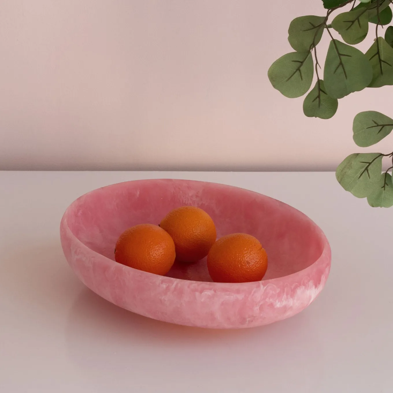 RESIN Sorbet Large Oval Bowl Raspberry