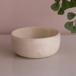 RESIN Sorbet Large Round Bowl Coconut
