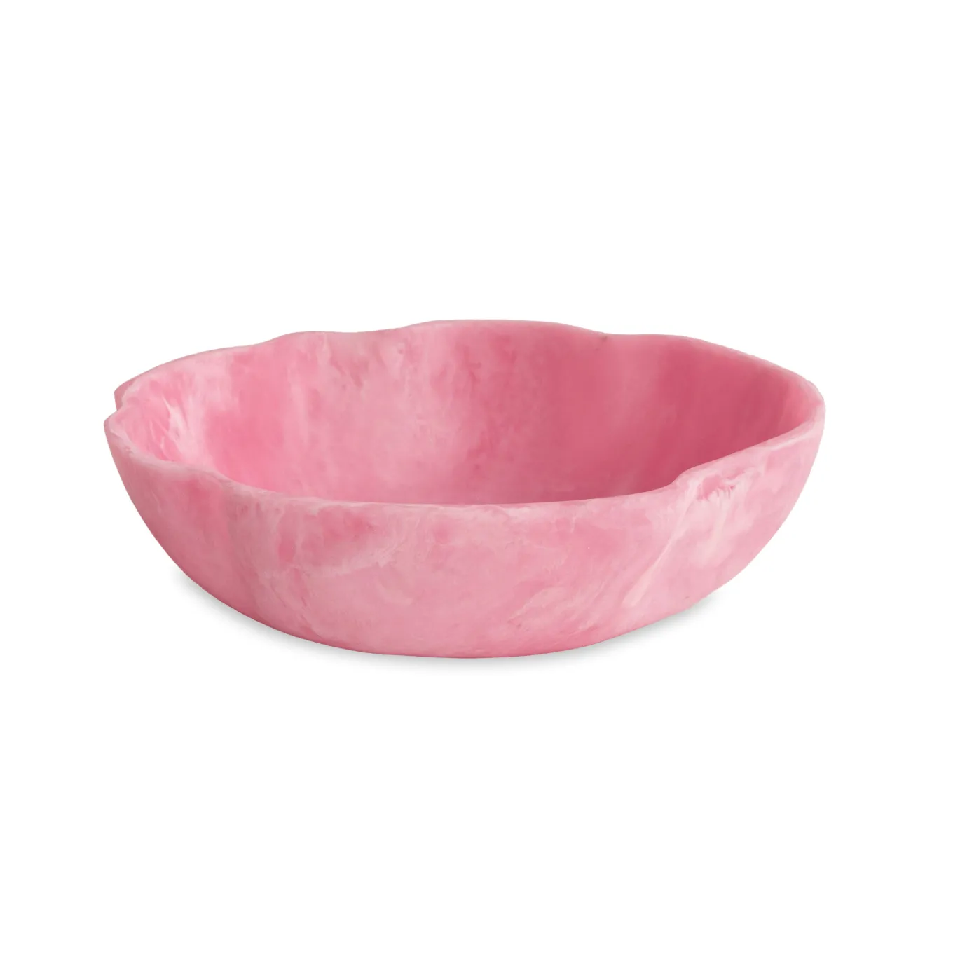 RESIN Sorbet Large WavyRound Bowl Raspberry