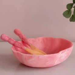 RESIN Sorbet Salad Servers Raspberry
