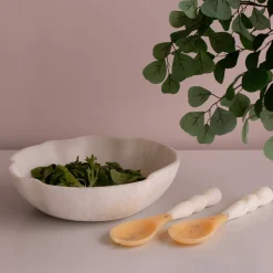 RESIN Sorbet Salad Servers Coconut