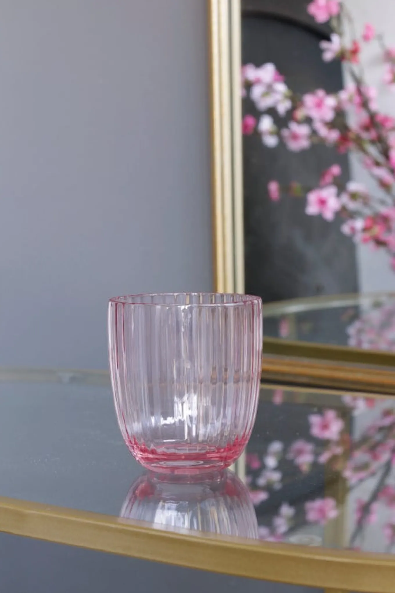 VIDA Acrylic Double Old Fashioned Set of 4 (Pink)