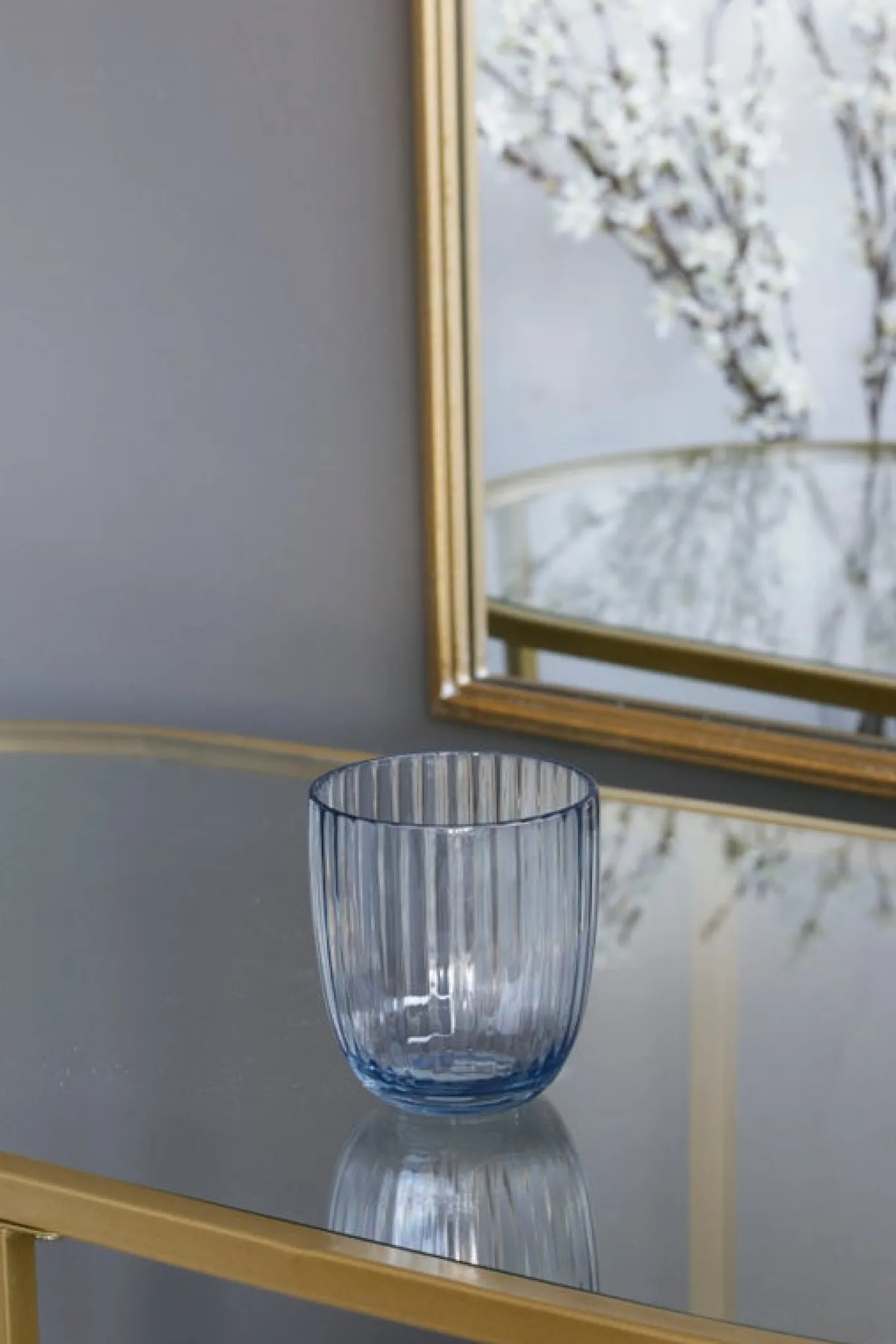 VIDA Acrylic Double Old Fashioned Set of 4 (Blue)