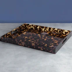 VIDA Acrylic Tortoise X-Large Tray With Handles