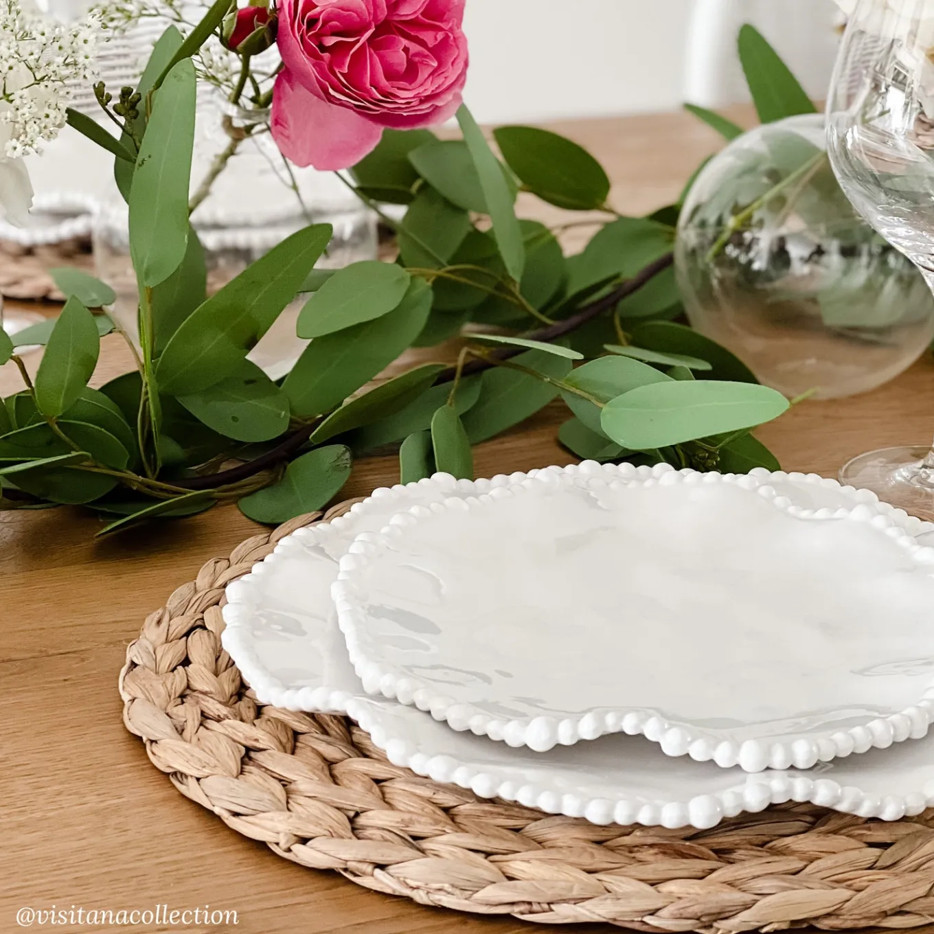 VIDA Alegria 9" Salad Plate Set of 4 (White)