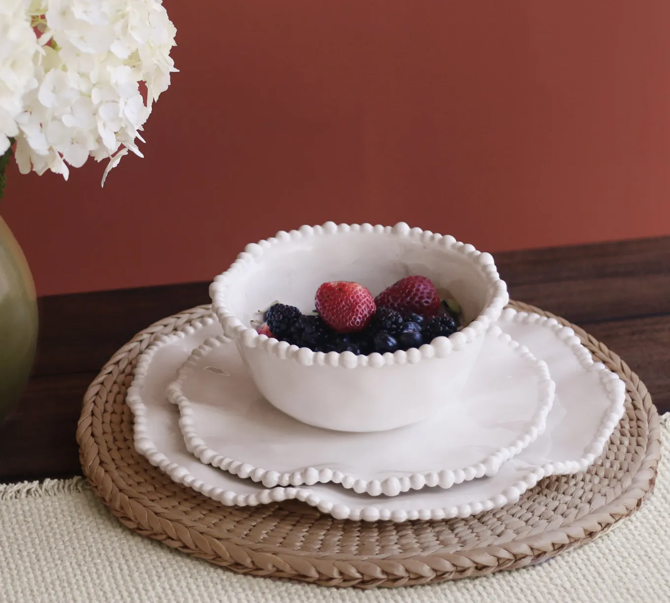 VIDA Alegria 9" Salad Plate Set of 4 (White)