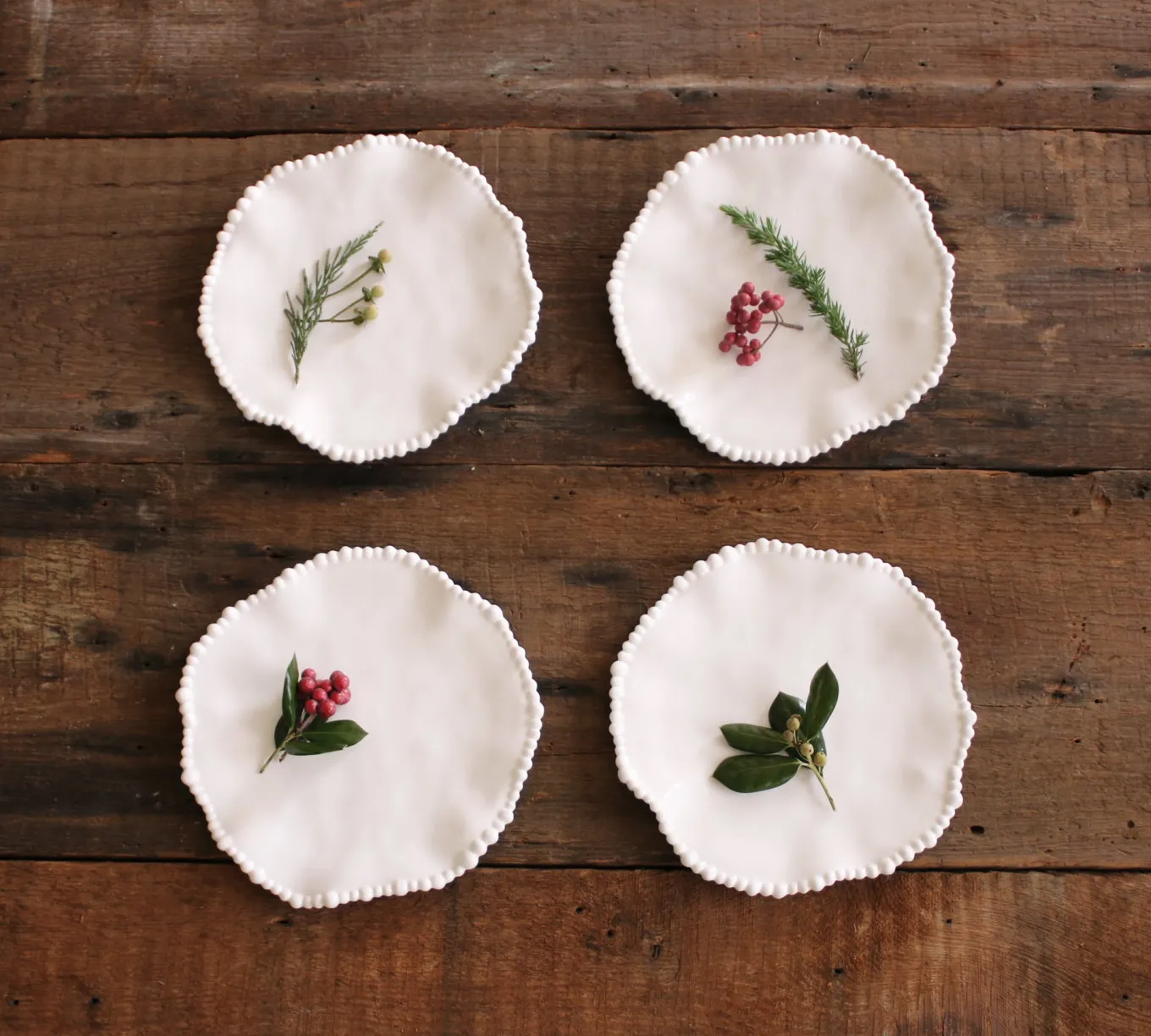 VIDA Alegria 9" Salad Plate Set of 4 (White)