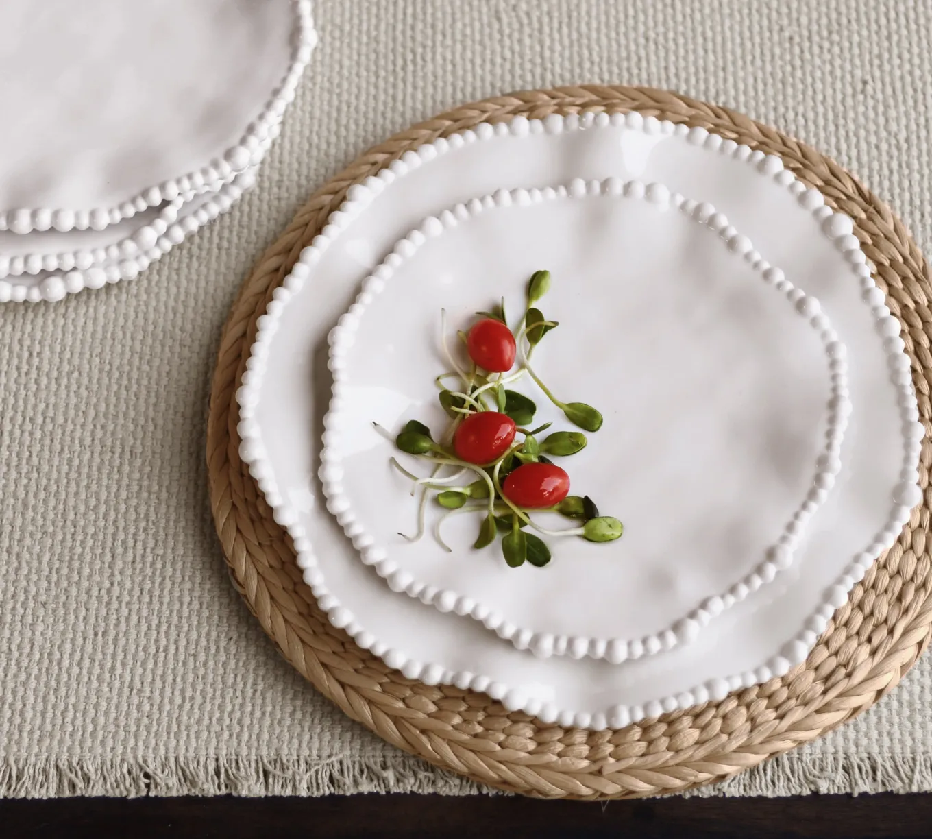 VIDA Alegria 9" Salad Plate Set of 4 (White)