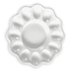 VIDA Alegria Deviled Egg Platter (White)