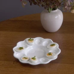 VIDA Alegria Deviled Egg Platter (White)