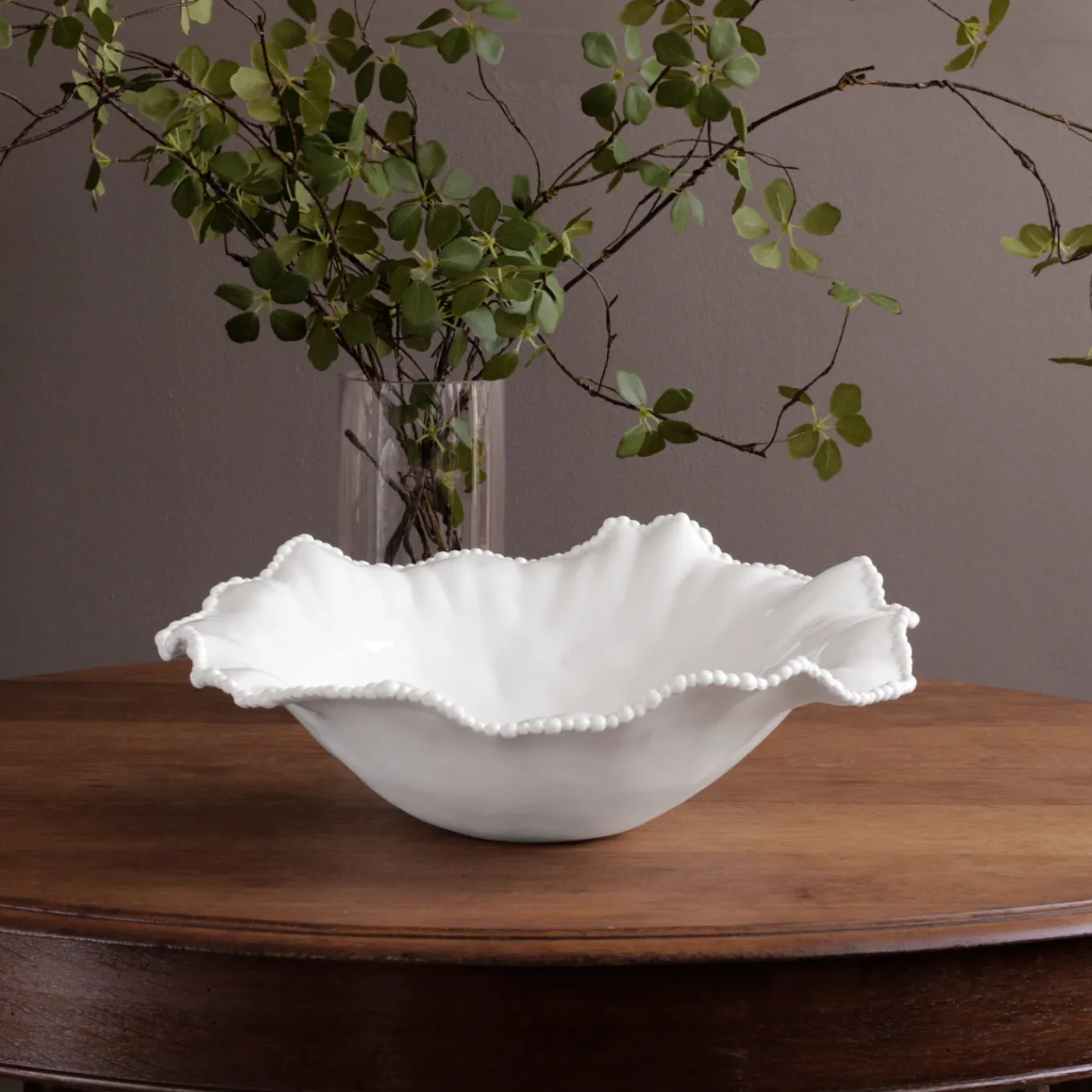 VIDA Alegria Extra Large Round Centerpiece (White)