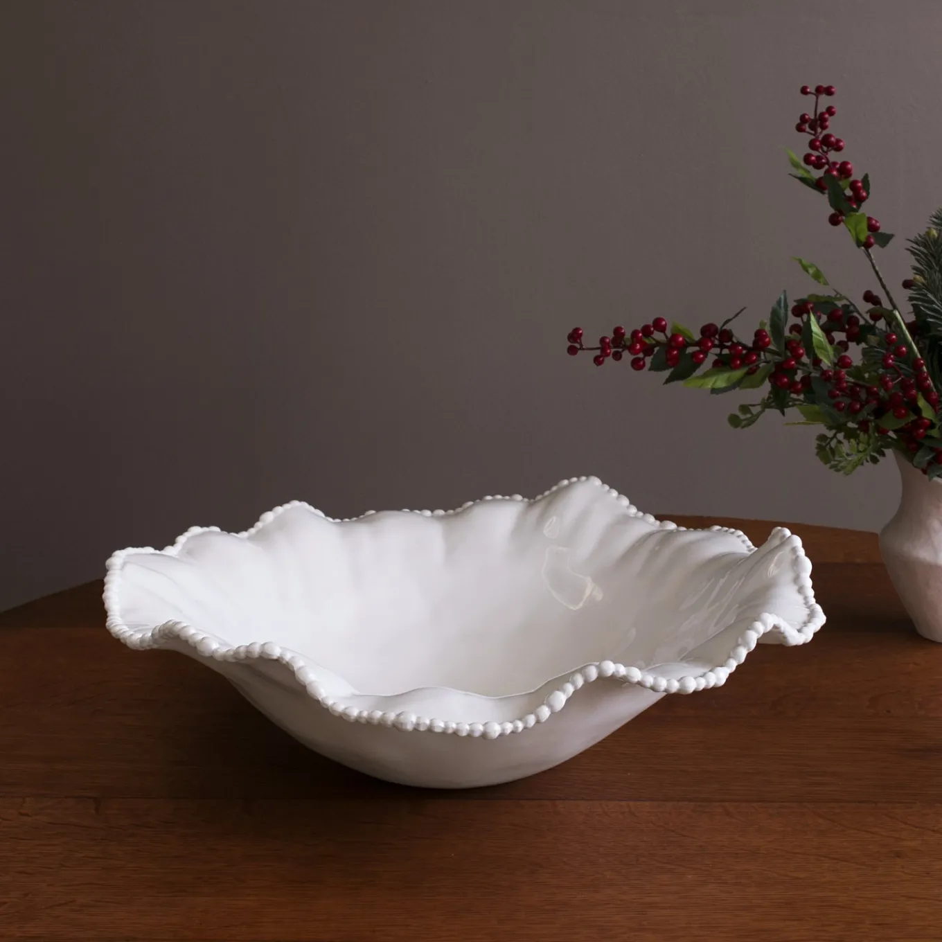 VIDA Alegria Extra Large Round Centerpiece (White)