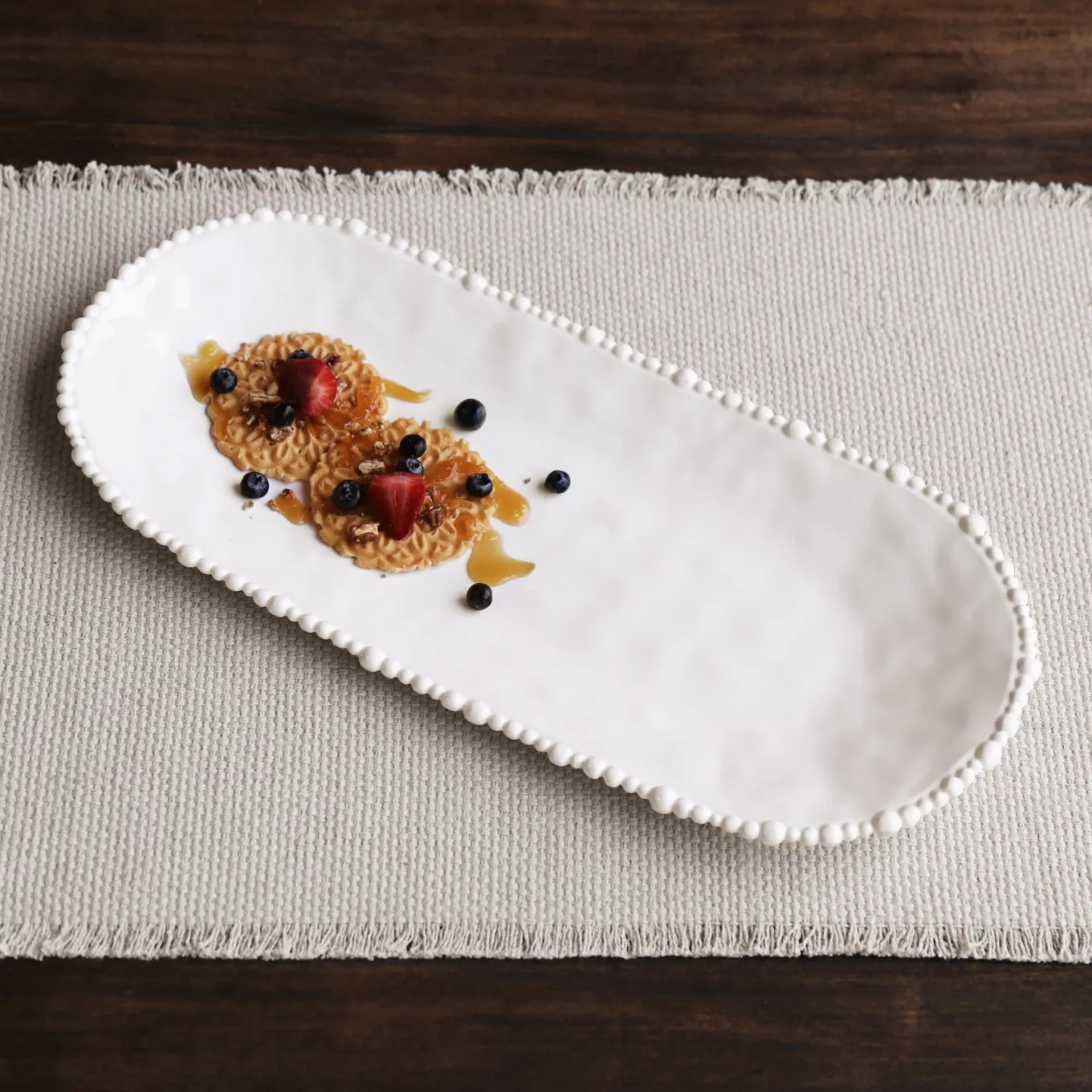 VIDA Alegria Large Oval Platter (White)