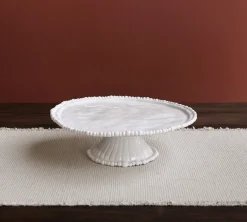 VIDA Alegria Pedestal Cake Plate White
