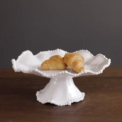 VIDA Alegria Small Pedestal Cake Plate (White)