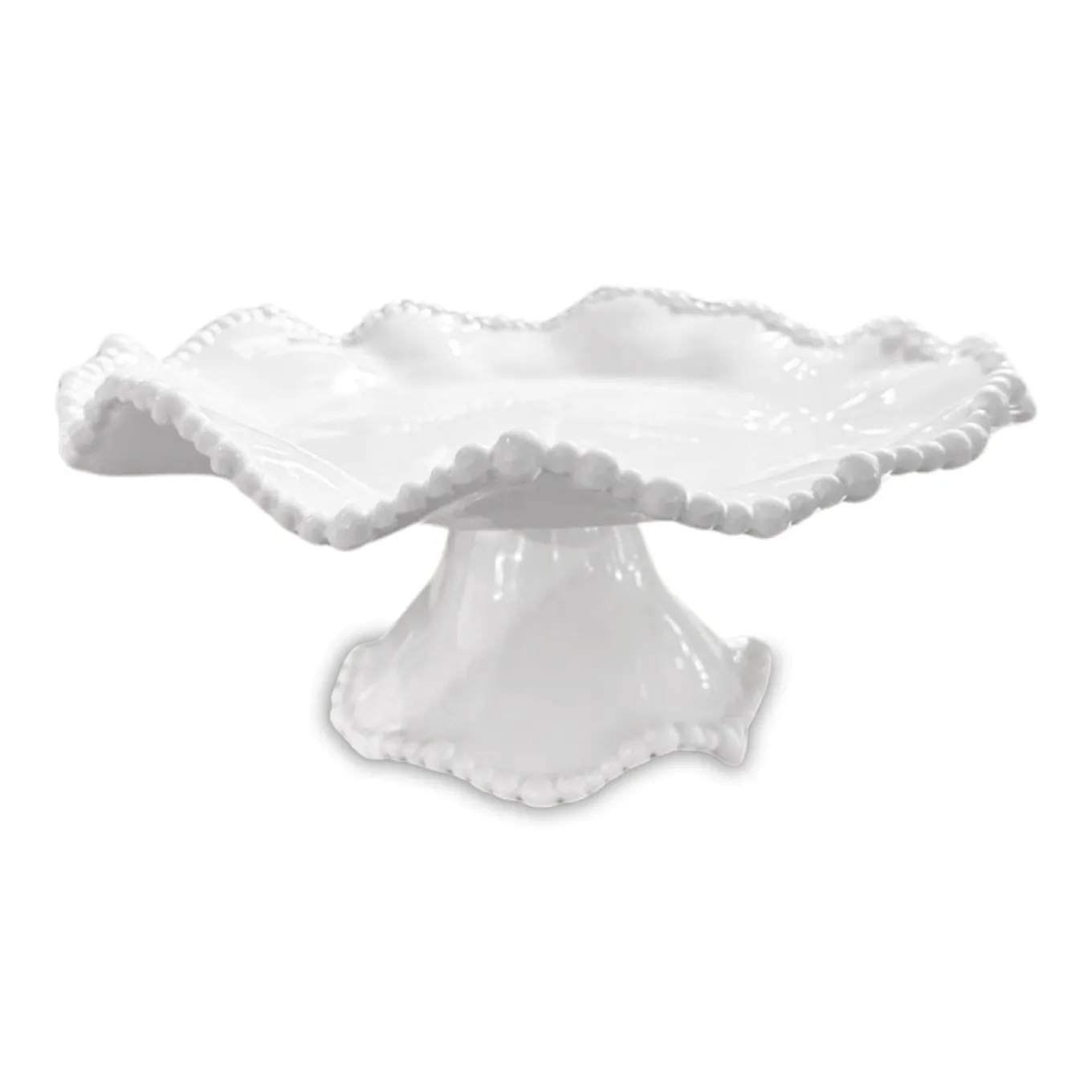VIDA Alegria Small Pedestal Cake Plate (White)