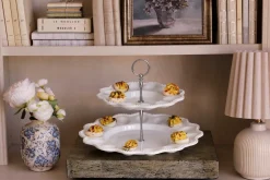 VIDA Alegria Two Tiered Egg Server White