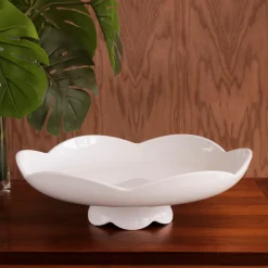 VIDA Amelia Pedestal Cake Plate White