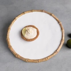 VIDA Bamboo Baguette Platter (White and Natural)