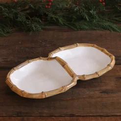 VIDA Bamboo Double Dip (White and Natural)