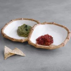 VIDA Bamboo Double Dip (White and Natural)