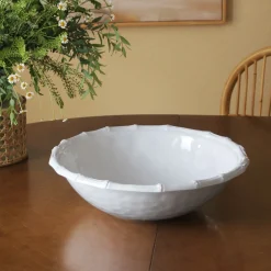 VIDA Bamboo Large Salad Bowl (White)