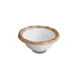 VIDA Bamboo Mini Dip Bowl (White and Natural)