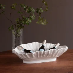 VIDA Bloom Large Oval Bowl (White)