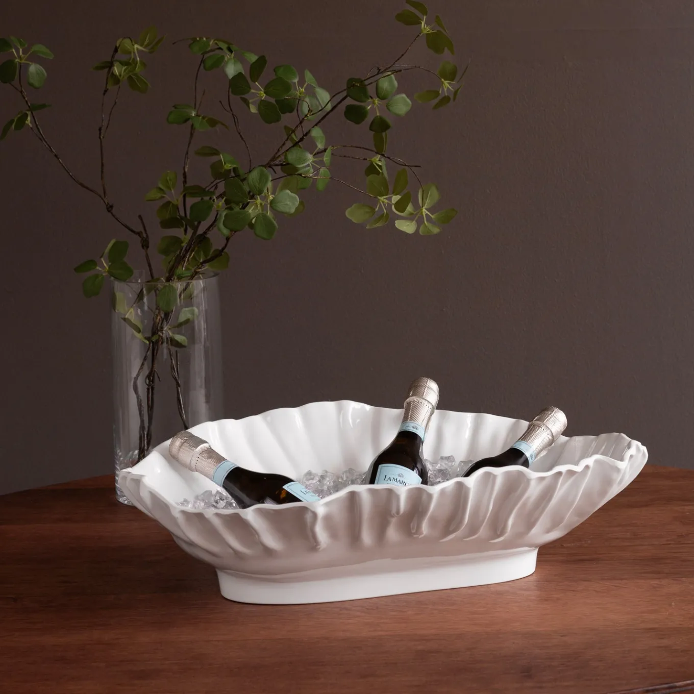 VIDA Bloom Large Oval Bowl (White)