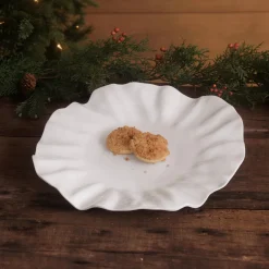 VIDA Bloom Large Round Platter (White)