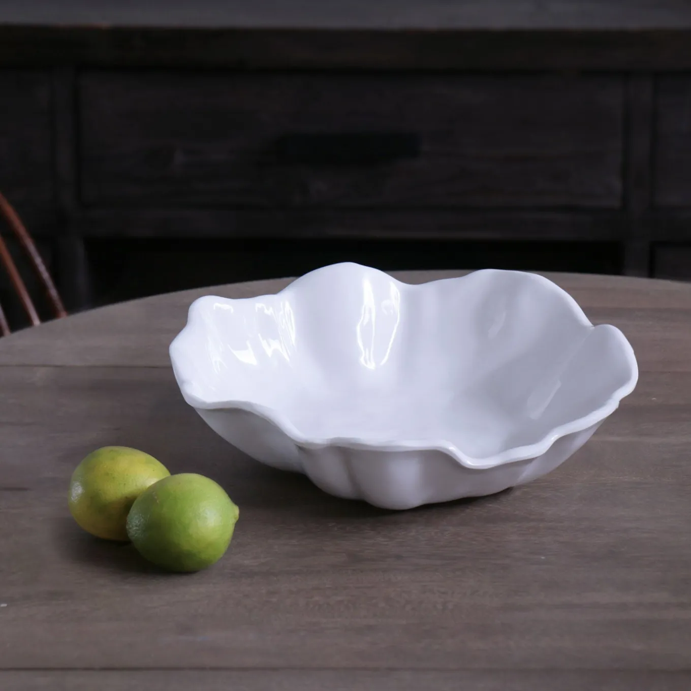 VIDA Bloom Medium Wavy Bowl (White)