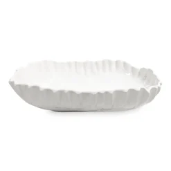 VIDA Bloom Pinched Large Oval Bowl (White)
