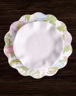 VIDA Blooms & Branches Reversible Round Placemats Set of 4 Pastel Pink