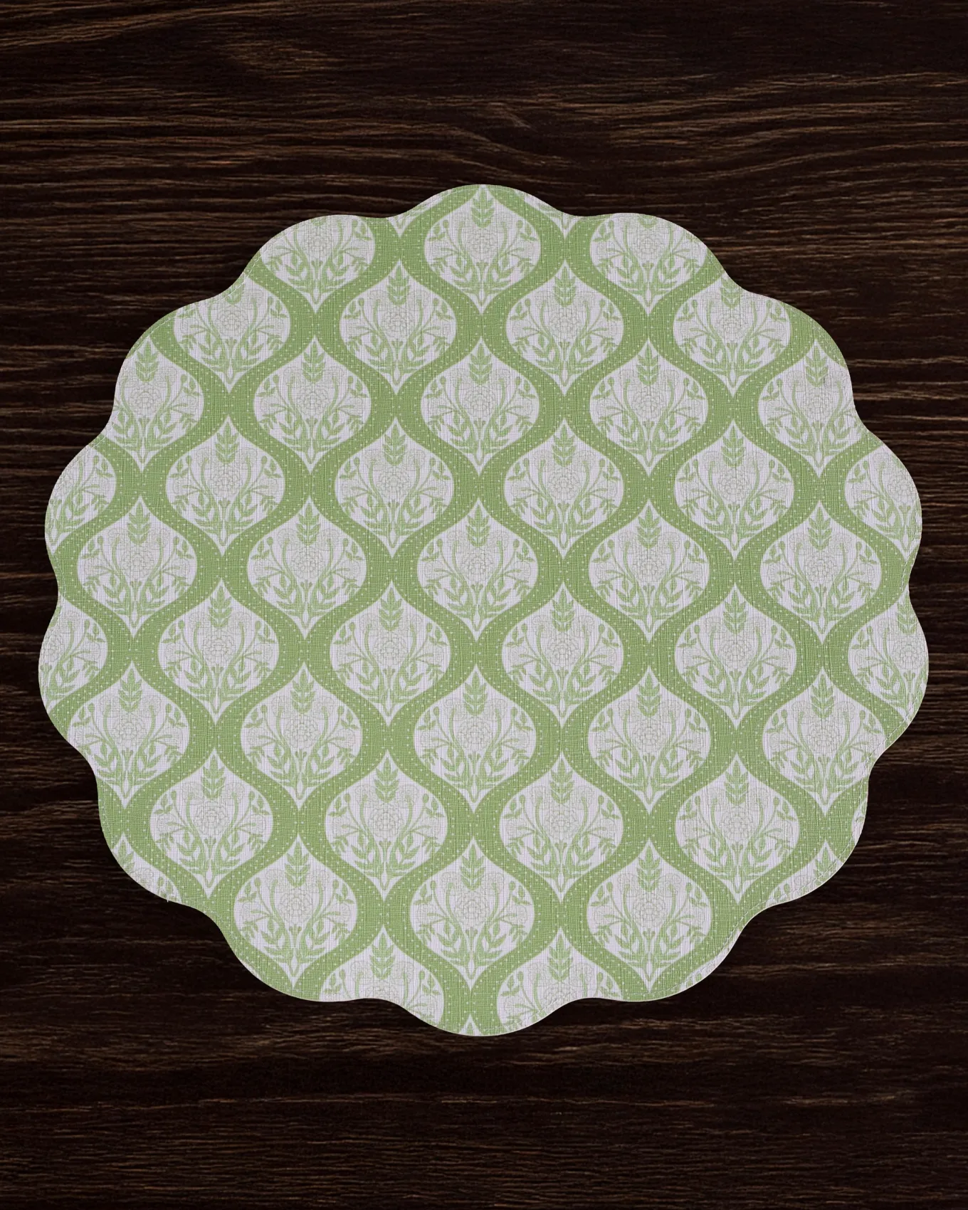VIDA Blooms & Branches Reversible Round Placemats Set of 4 Periwinkle
